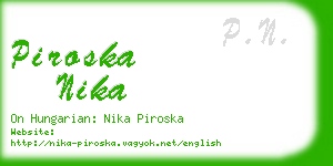 piroska nika business card